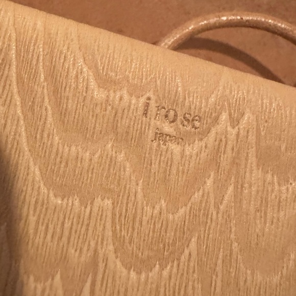 iRose Japan Woodgrain leather look tan Clutch Bag - Picture 4 of 6